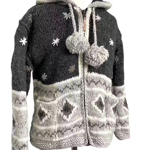 "Vintage" 1990’s  Kyber Bulky 100% Wool Boho Style Jacket - Picture 5 of 6